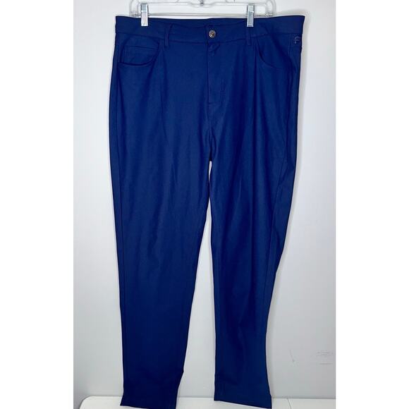 Fabletics The Don Mens Size 35x32 Blue 5 Pocket Stretch Slim Fit Activewear Pant - Picture 1 of 6